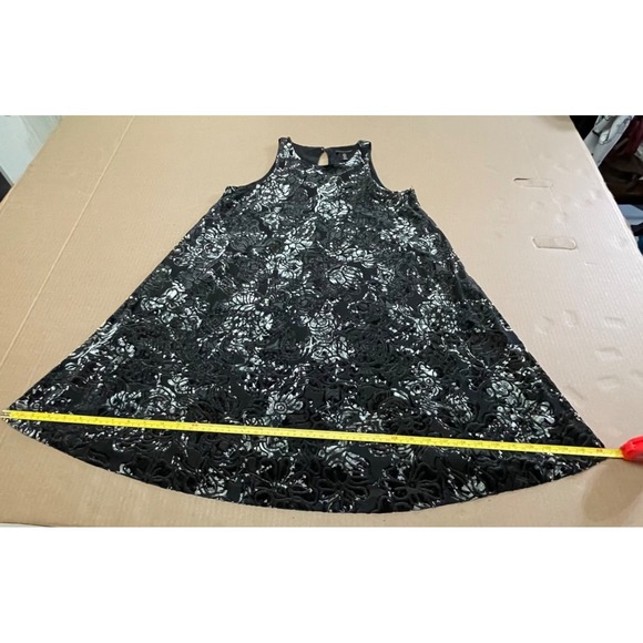 Vintage Adrienne Vittadini Sz Small S/L Burnout Velvet Shift/Trapeze Lined Dress - Picture 7 of 11